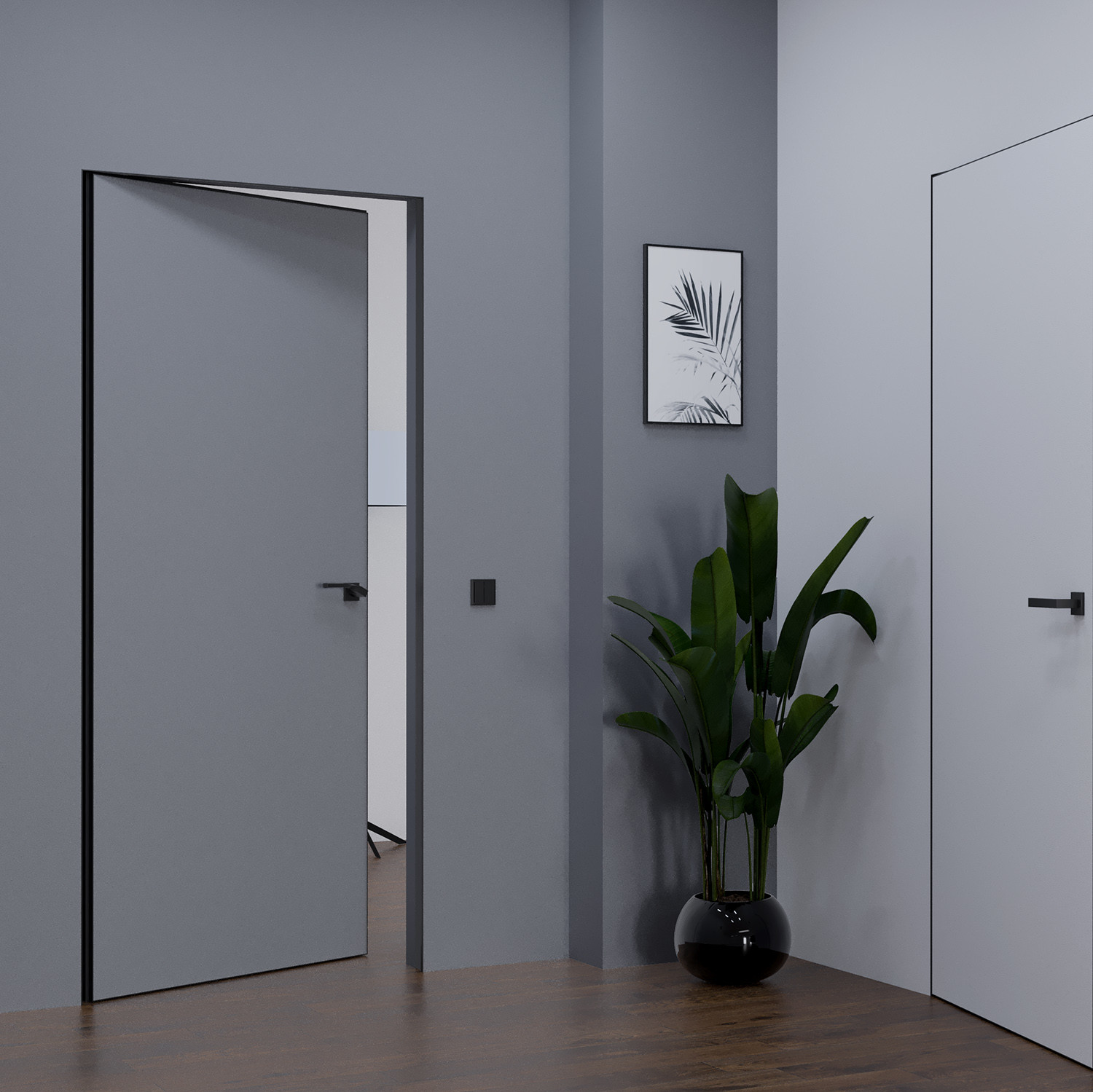 Міжкімнатні двері прихованого монтажу Smart Invisible ABWEHR (Inside)