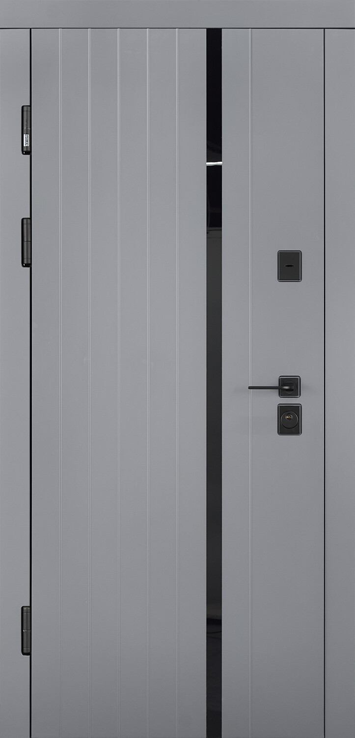 Вхідні двері з графітовим дзеркалом модель Selena комплектація Megapolis MG3 ABWEHR (583)