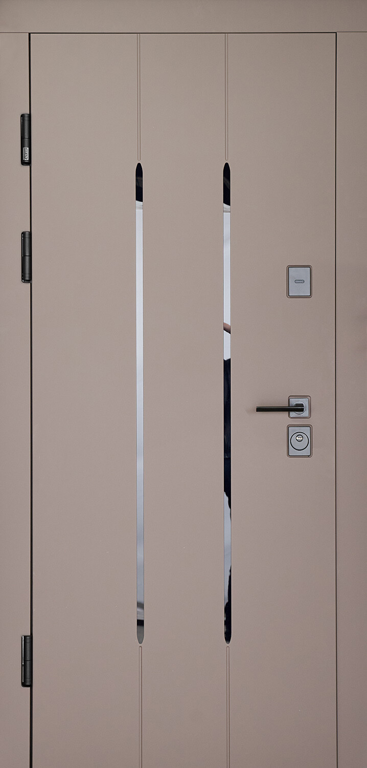 Вхідні двері з дзеркалом модель Mira комплектація Megapolis Kale ABWEHR (549)