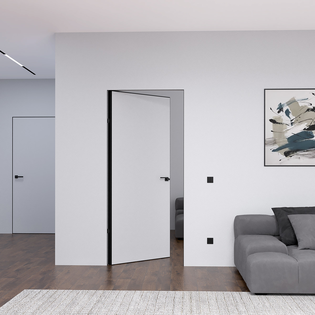 Міжкімнатні двері прихованого монтажу Smart Invisible ABWEHR (Inside)