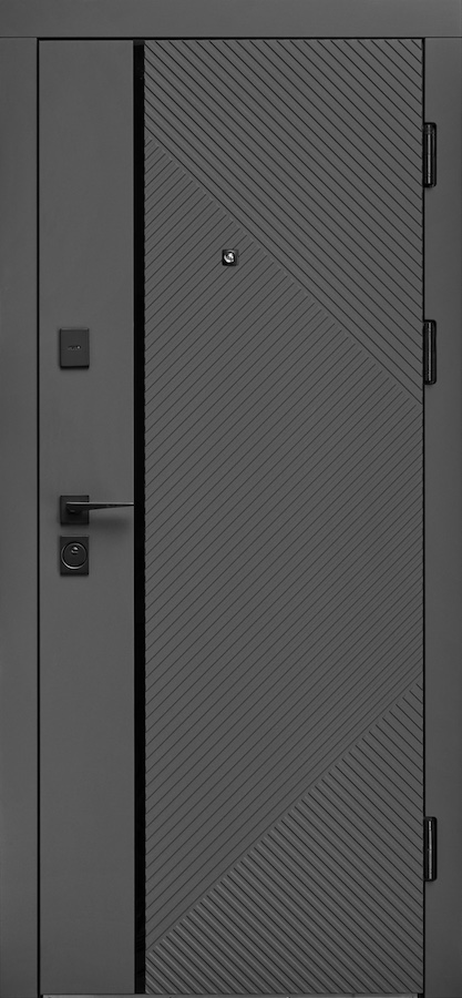 Вхідні двері Форт Нокс - Форт Нокс ”Стандарт” вельвет титан софттач / білий матовий