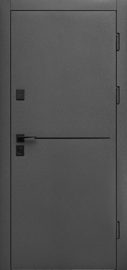 Вхідні двері Форт Нокс - Форт Нокс ”Крафт” матовий сірий 7024 / астана пильно-сірий горизонт