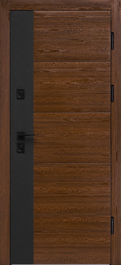 Вхідні двері Форт Нокс - Форт Нокс ”Троя Стріт” дуб золотий (метал) / дрімвуд світлий (МДФ)