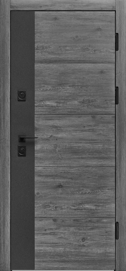 Вхідні двері Форт Нокс - Форт Нокс ”Троя Стріт” сосна канадська (метал) / бетон сніжний (МДФ)