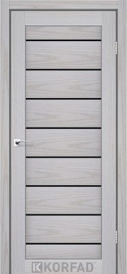 Міжкімнатні двері KORFAD полотно PIANO DELUXE PND-01, 800 х 2000, Сіра модрина, скло чорне